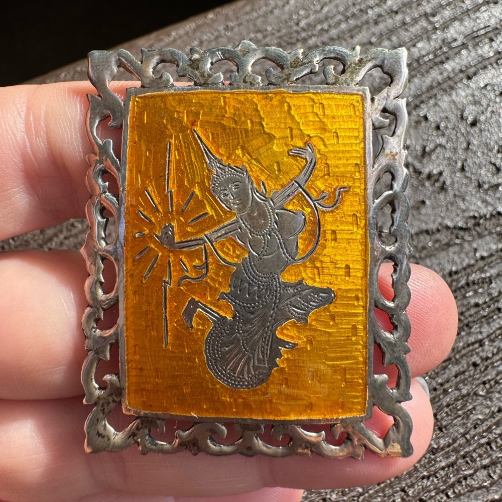 Siam Sterling Silver Brooch